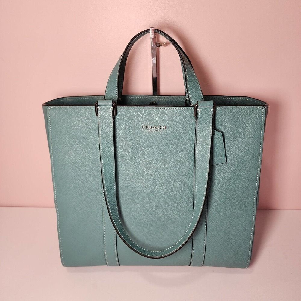 NWT COACH C8157 Tote Hudson Double Handle Teal Blue Green